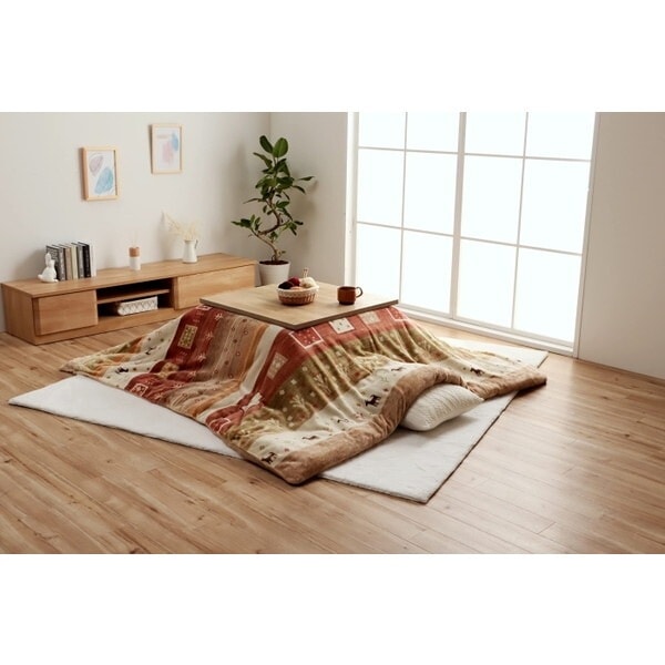 1171980028160 こたつ布団 カバー 長方形 洗える ギャッベ柄 ベージュ 約 195×245cm メーカー直送