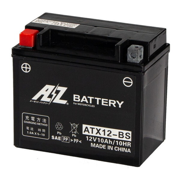 AZ ATX12-BS AZ 2輪バッテリー液入充電済