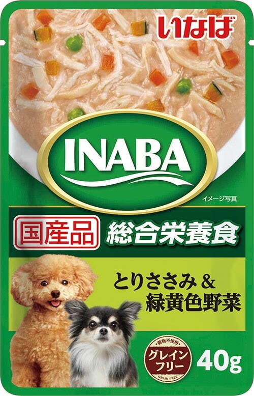 （まとめ買い）INABA とりささみ＆緑黄色野菜 40g 犬用フード [x48]