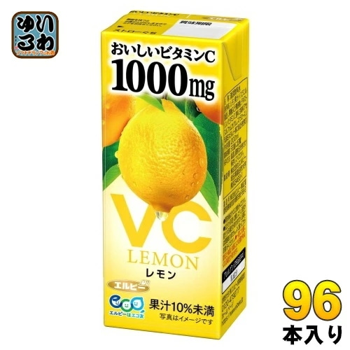 エルビー おいしいビタミンC レモン 200ml 紙パック 96本 (24本入×4 まとめ買い) 果汁飲料 檸檬 ビタミンC