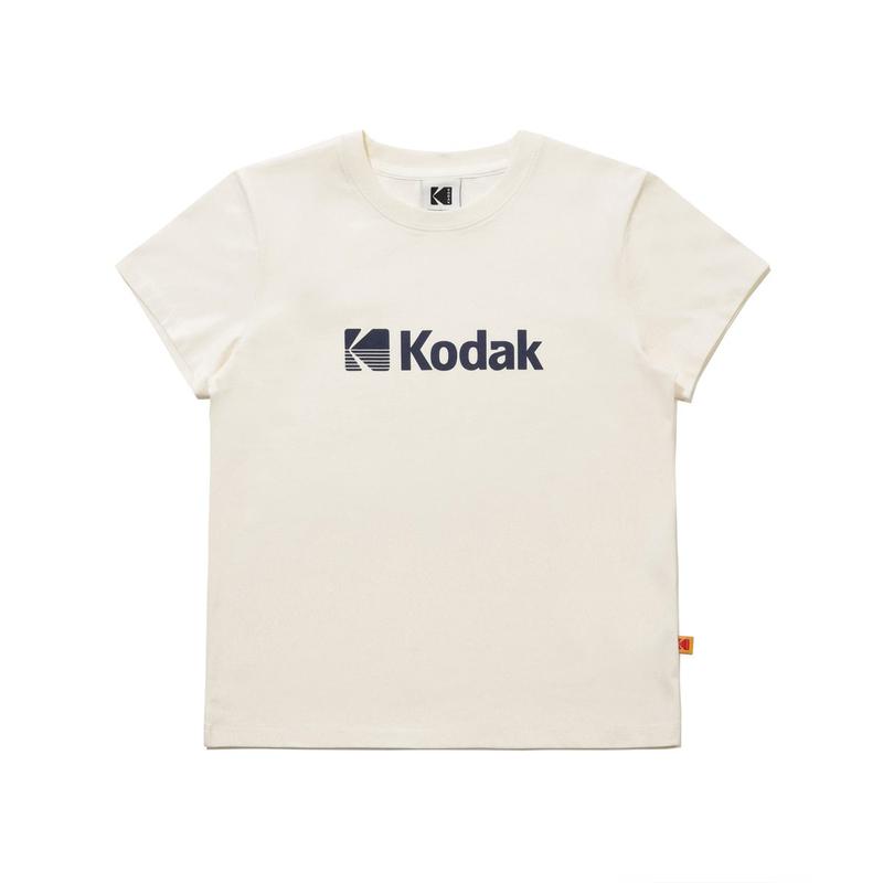 [公式]エッセンシャル ビッグロゴ アスキン 半袖Tシャツ ウーマン IVORY