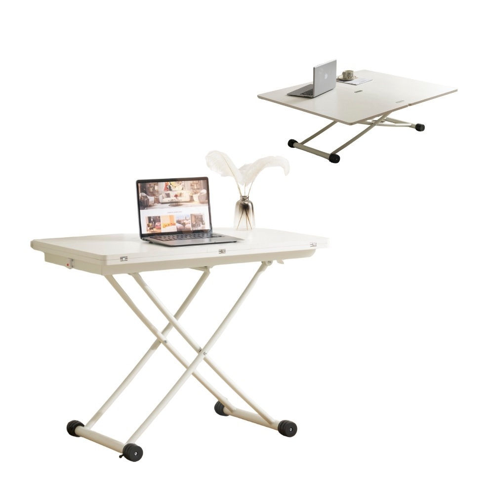 テーブル 天板が2倍に広がるガス圧昇降テーブル 100×50 100×100 ガス圧昇降式テーブル 昇降テーブル ダイニングテーブル ローテーブル センターテーブル リビングテーブル コンパクト 多G