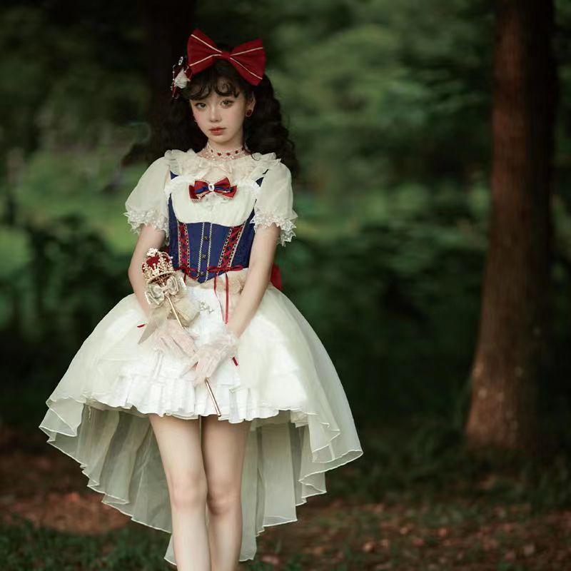 オリジナル白雪姫lolita童話序曲魚骨痩せ尾jsk王女ロリータ泡袖ドレス