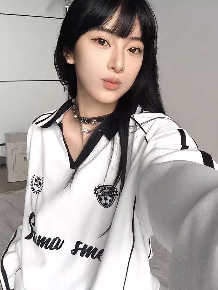 25 トレンド トップスバイカラー甘辛MIX長袖 かわいいTシャツレディース風衣装ルーズゆったりカジュアルおしゃれサイズスリーブシルエットファッション系サイドシャツフットスウエット