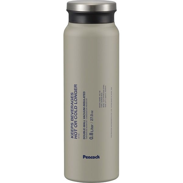 ステンレスボトルスクリューマグタイプ（800ml） ストーングレー AEJ-80H