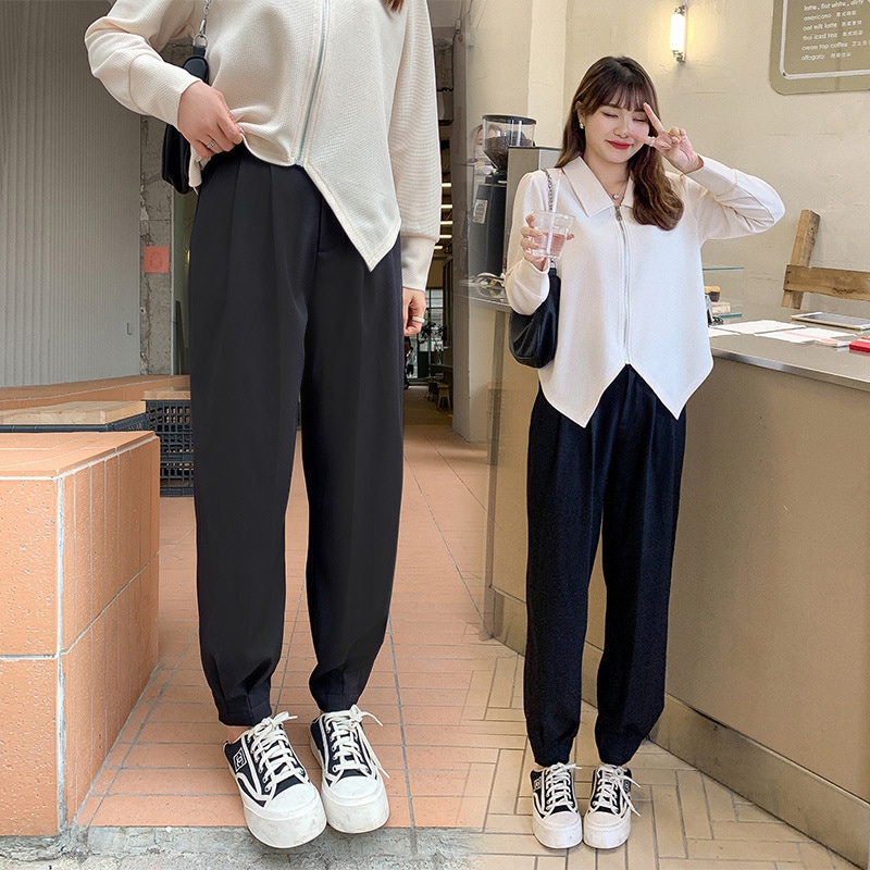 上品 5L 4L 韓国ファッション 大きいサイズ レディース 5l ズボン 秋冬 春夏 ゆったり ワイドパンツ揚げ街ズボンの大きいサイズの婦人服の春大根ズボンのまっすぐな筒の足カジュアルパンツ潮299