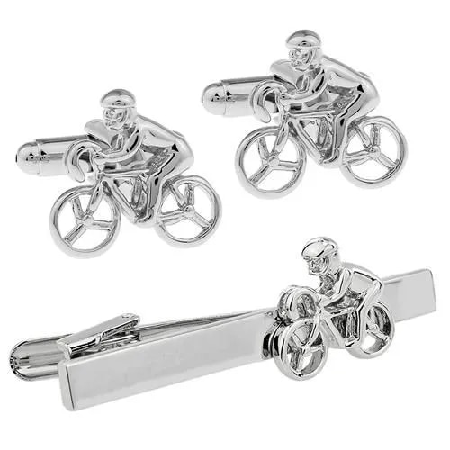 カフス ネクタイピン セット 自転車 カフスボタン カフリンクス タイクリップ タイピン
