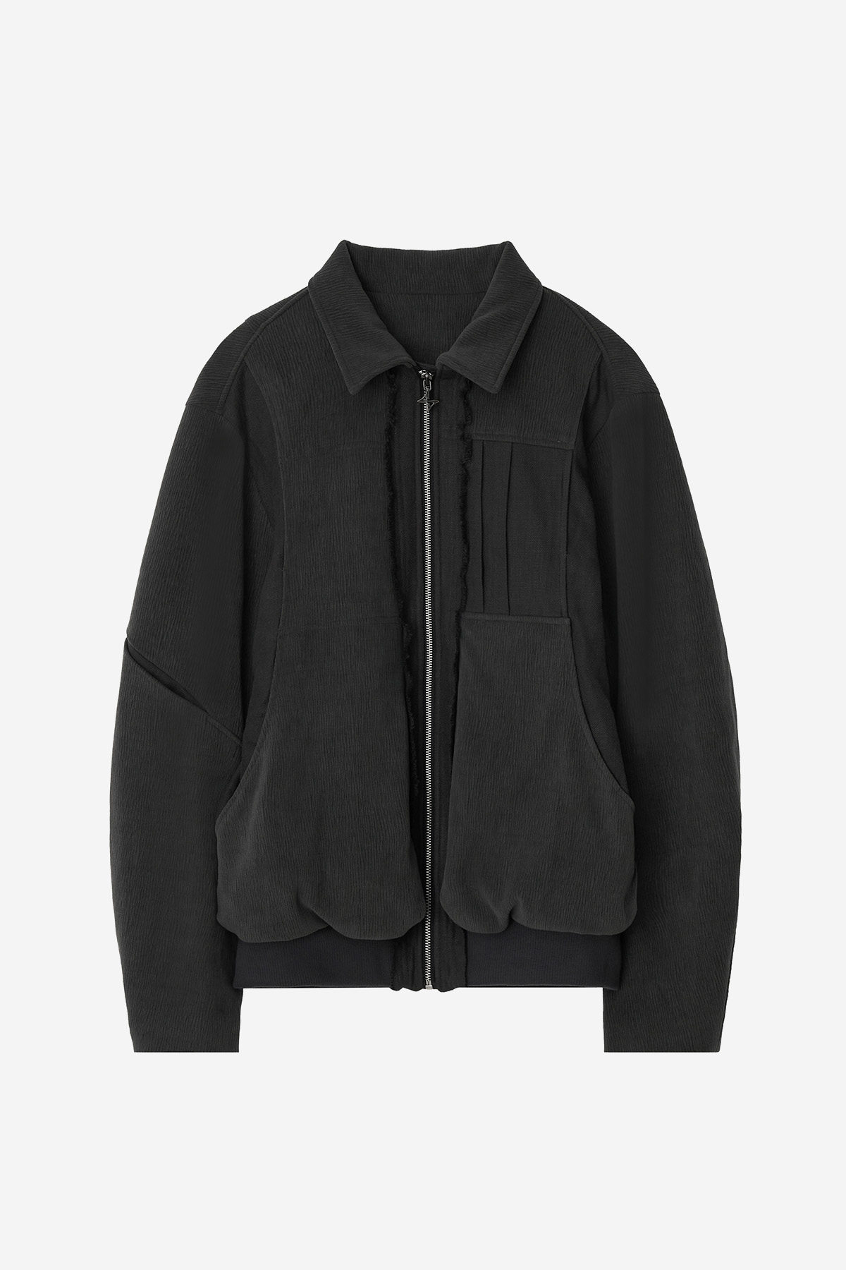 【BLR】MULTI POCKETS HEAVY TEXTURE WITH LINEN JACKET