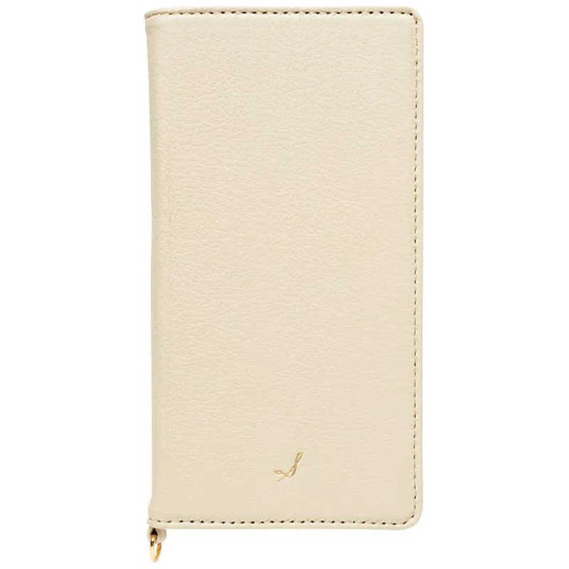 HAMEE　［iPhone 15(6.1インチ)専用］salisty noble レザーダイアリーケース クリーム　669-961155