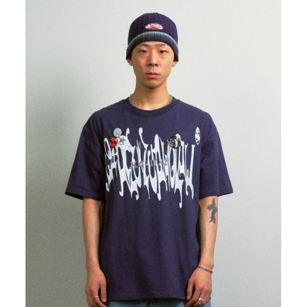 レトリーバークラブハイドハウリングTシャツ [ネイビー]