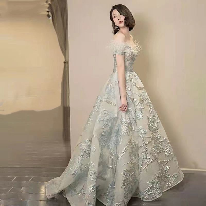 イブニングドレス ウェディングドレス カラードレス ロング 演奏会 二次会 結婚式 パーティードレス 花嫁 ウェディングドレス カラードレ トレーン 20代