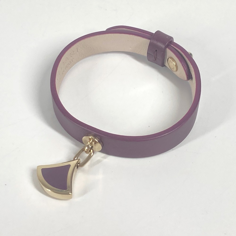 ブレスレット ロゴ ディーヴァドリーム アクセサリー バングル レザー パープル 20,900円