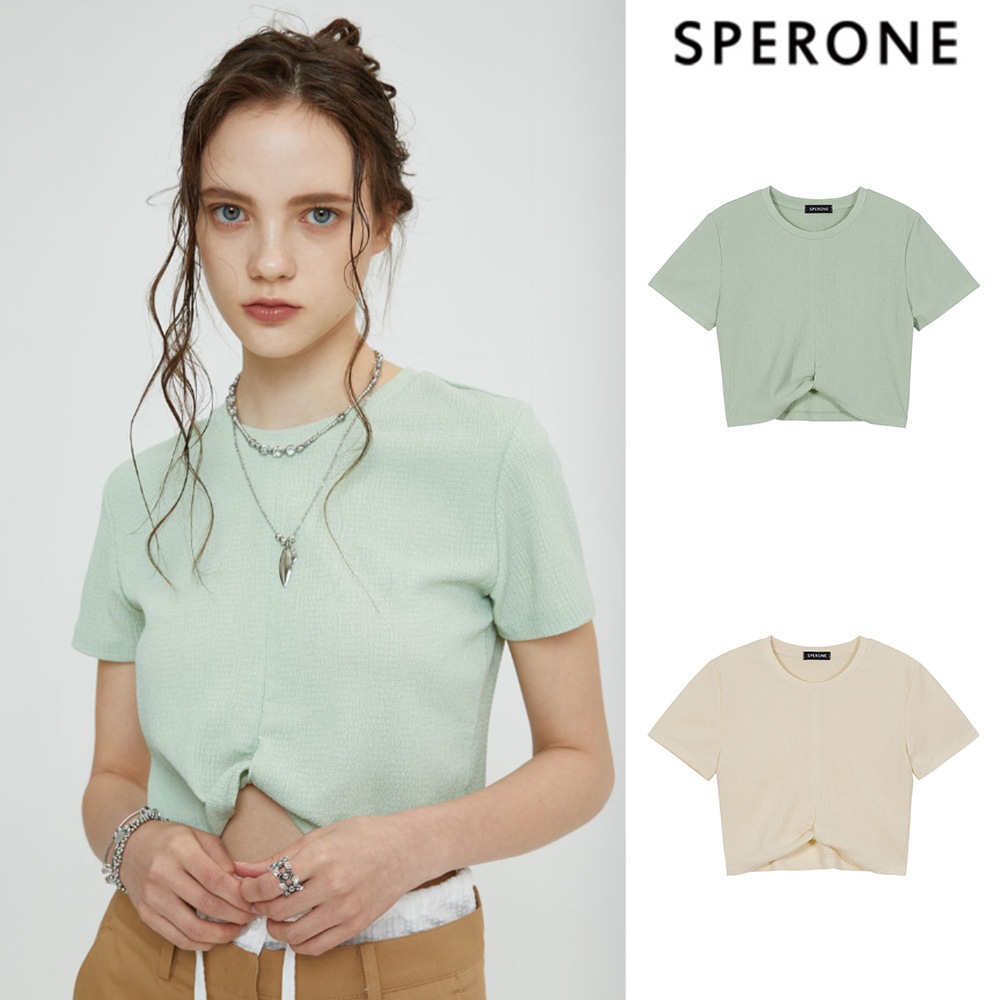 [SPERONE] Twist Crop Top