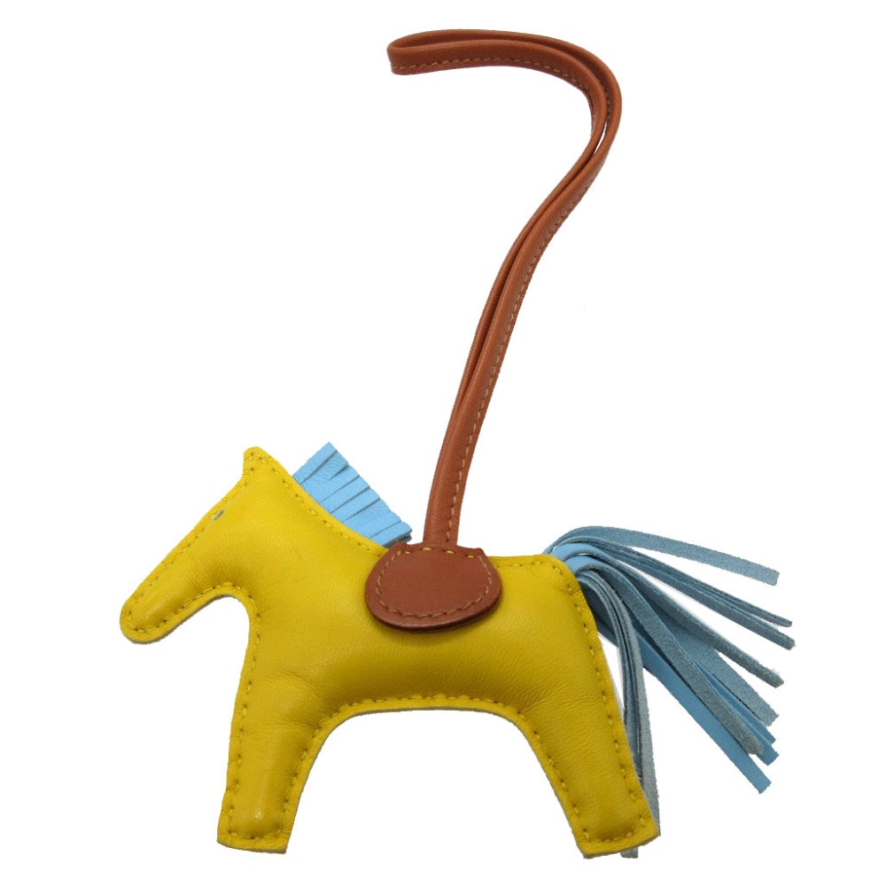 美品 バッグチャーム ロデオチャームPM キーホルダー レザー/アニューミロ ジョーヌナプル D刻印刻印 0018【中古】 ユニセックス