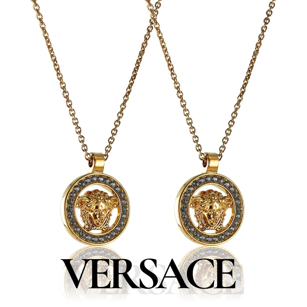 ヴェルサーチ ペアネックレス ブランド ヴェルサーチェ イエローゴールド 誕生日 結婚記念日 プレゼント カップル お揃い ペア 夫婦 両親 贈り物 ペアギフト ネックレス ペアルック ペア ペンダン
