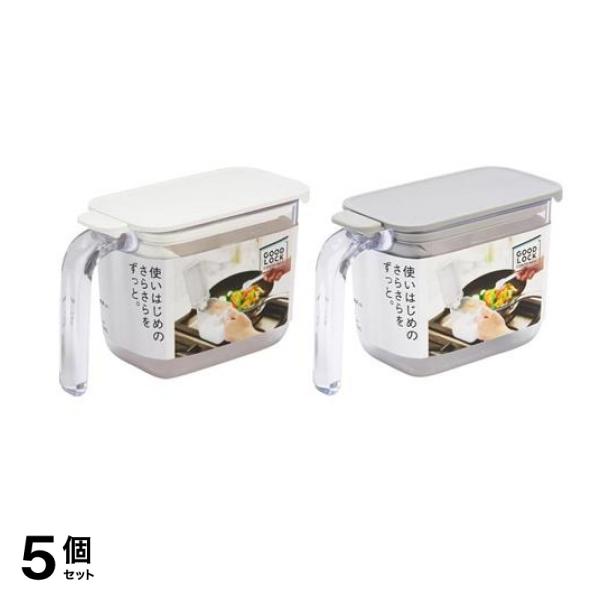 マーナ 調味料ポット K-736 ホワイト &グレー 各370mL 5個セット