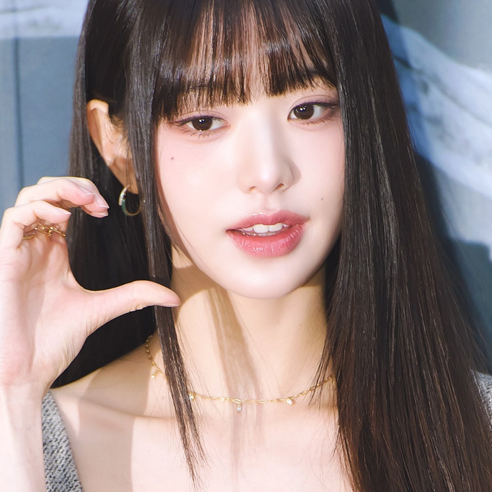 [ IVE チャン·ウォニョン着用] Navy Blue Enamel Sparkle Stone Setting Overlap Hoop Ring 925 Silver Earrings E031