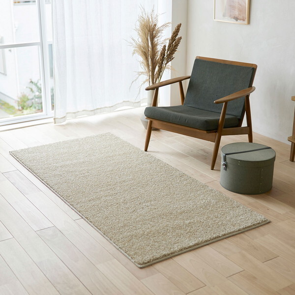 スミノエ ラグ ルネ 90×190cm ベージュ 防炎 13139886-2-90190 メーカー直送