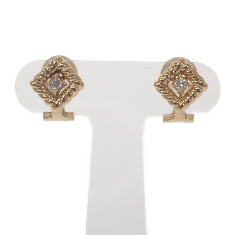 イヤリング K18イエローゴールド ダイヤモンド レディース【Aランク】