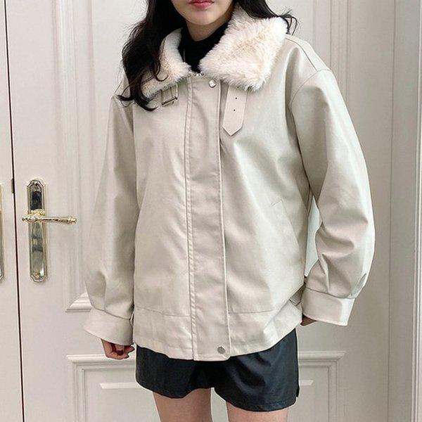 HスタイルDKルテンレザーファージャケット 冬の女性 レザー レザージャケット ジャケット ジャンパー