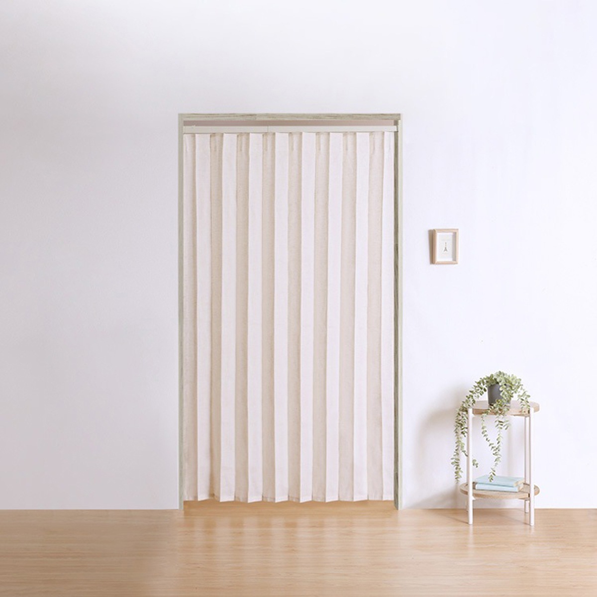 つっぱりアコーディオンカーテン 100×174cm 麻混仕様