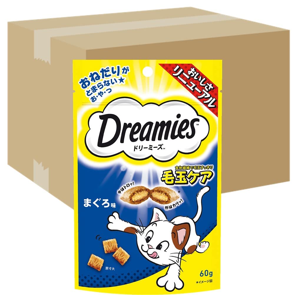 ドリーミーズ 猫用おやつ 毛玉ケアまぐろ味 60g×36個 (ケース販売)