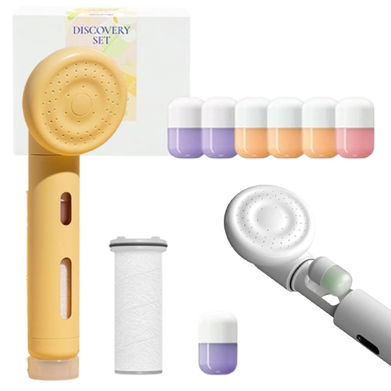 【韓国人気の】ホームケアアロマテラピー ビタミンシャワー 2重フィルター カプセルシャワー器+香り ビタミンカプセル2個+浄水フィルター