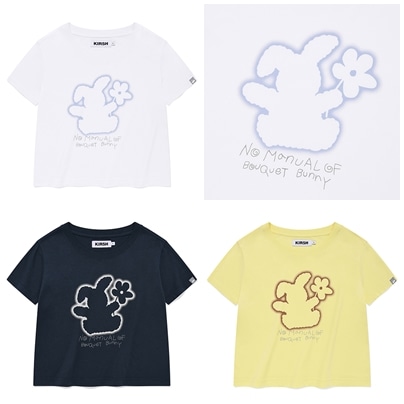 WITTY BUNNY CROP MODAL T-SHIRT
