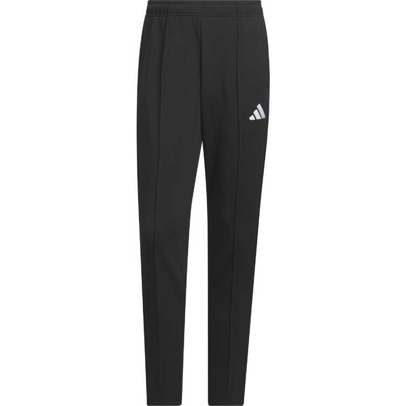 アディダス　メンズ スリーストライプス スリムフィット ダブルニット オープンヘム トラックパンツ ［メンズ /Sサイズ］ ブラック×ホワイト 【返品交換不可】