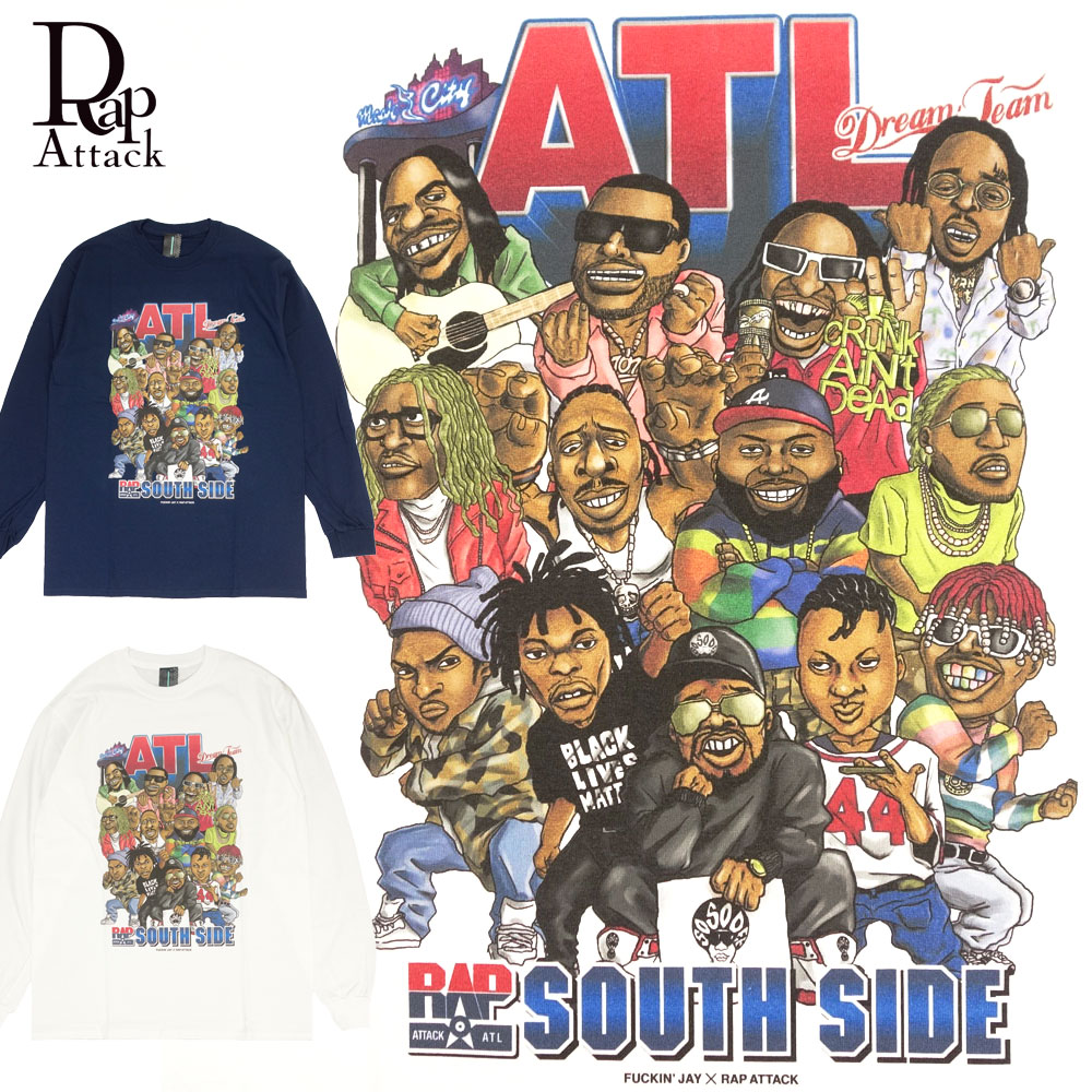 Rap Attack/ラップアタック 長袖 Tシャツ ロンT ロングスリーブ アトランタ/ATL L/S Tee RASP21-LT004