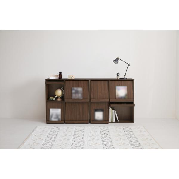 ラック 本棚 ブックラック 木製 おしゃれ ナチュラルモダン 扉付き 棚 シェルフ 木目柄 フラップ扉 マガジンラック シンプル 幅85cm 2点セット