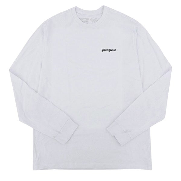 パタゴニア ロングTシャツ ロンT ロングスリーブ 長袖 メンズ P-6 ロゴ レスポンシビリティー ホワイト M S L/S P-6 LOGO RESPONSIBILI-TEE PATAT-LTM3