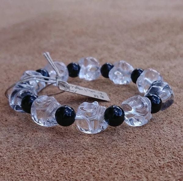 ブレスレット レディースアクセサリー アクセサリー ファッション MIXブレスレット ドクロ彫り水晶