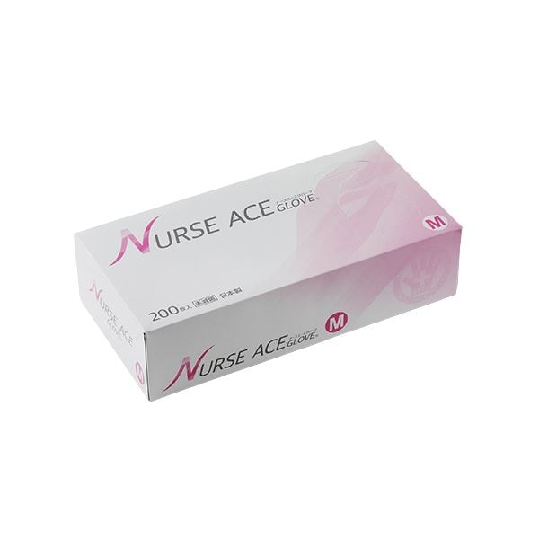 （まとめ） ナースエースグローブ クリア M (×5セット)