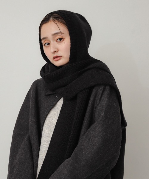 [最安値挑戦]ストール フードツキニットストール レディース