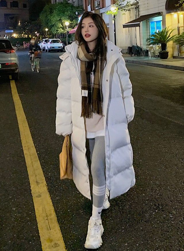 【本日限定】ダウンコート レディース ロング アウター スタンドカラーコート フード付き オーバーサイズ 大きいサイズ 3L 秋冬 黒 白 シンプル ダウンジャケット ロングコート 秋 冬 20代 3