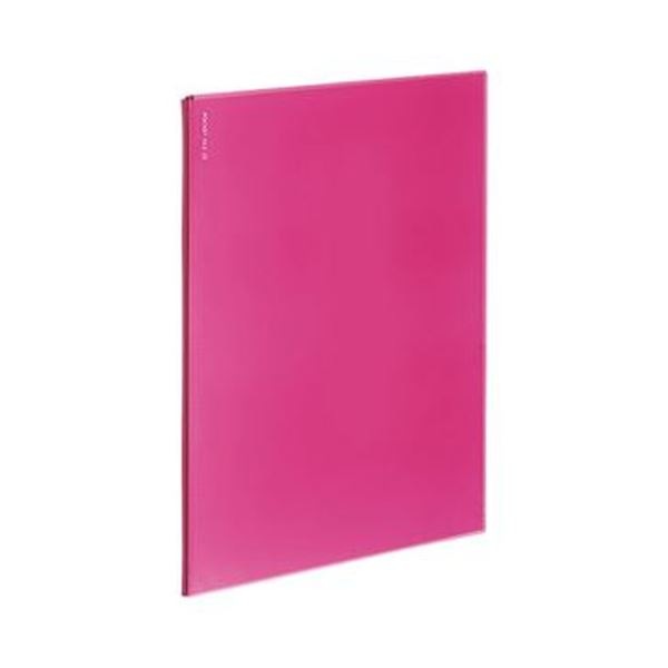 （まとめ）コクヨ ポケットファイルα（ノビータα）固定式 A4タテ 6ポケット 背幅3mm ピンク ラ-NF6P 1セット（10冊）(×10セット)