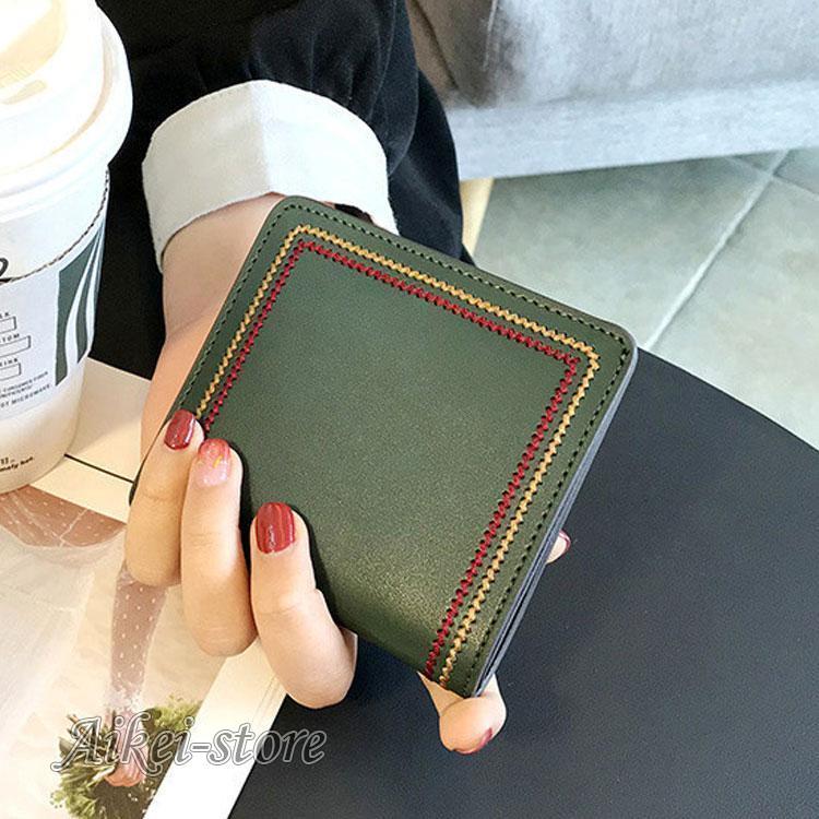 25即納セ.ー.ル!牛革 本革 二つ折り財布　レディース　財布　レザー　サイフ　ウォレット　wallet　大収納 大容量　多機能　カード入れ　コンパクト　可愛い