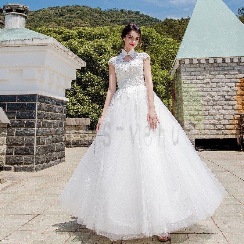 ウェディングドレス 安い 二次会 ウエディングドレス 結婚式 花嫁 ドレス 白 披露宴 ロングドレス