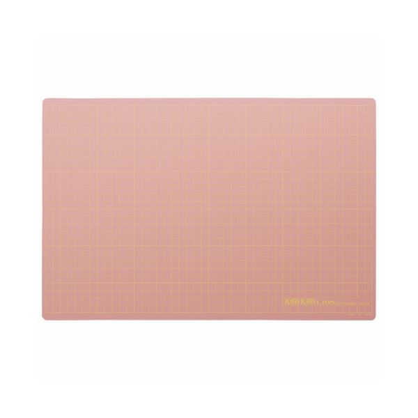 (まとめ) ライオン事務器 カッティングマットKIRIKIRI 再生PVC製 450×300×1.2mm ピンク CM-45K 1枚 (×10セット)