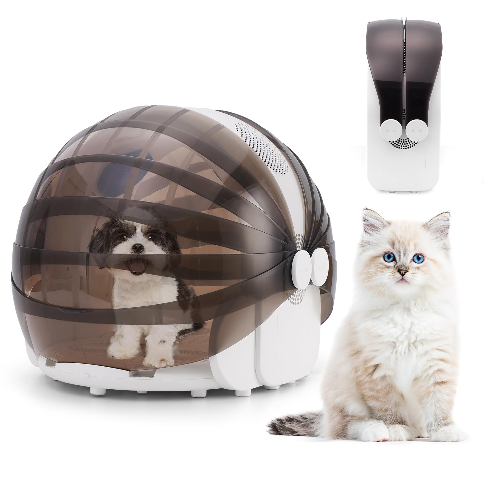 HOVONO ペットドライルーム 猫 ドライボックス 折りたたみ 犬 ドライヤー ハウス 乾燥機 8基の高速ファン 静音 大容量 風速温度時間調整可能 オールシーズン マイナスイオン オゾン消毒 日本