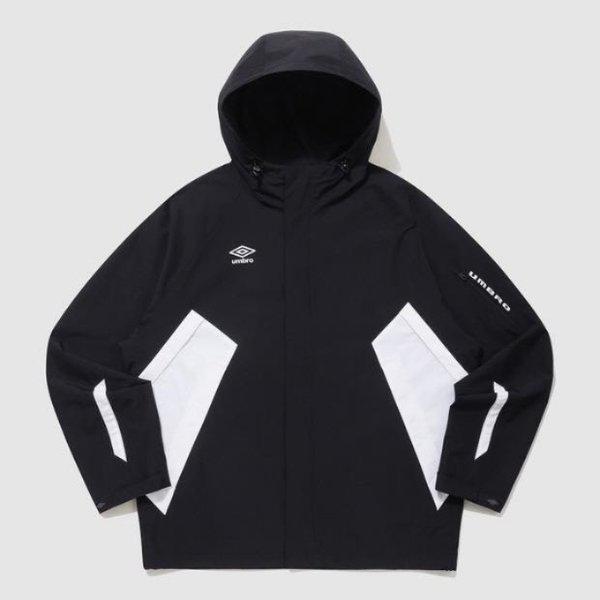 ウインドブレーカー PQA UQ123SJK11-BLK ブロテクトフード付きシェルジャケット BLACK