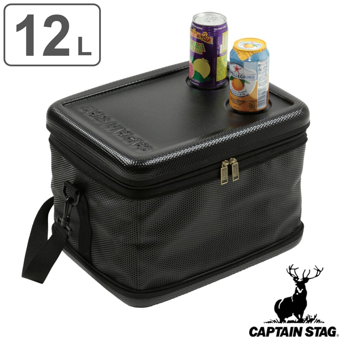 保冷バッグ 12L メッシュポケット付 スーパーコールドクーラーバッグ キャプテンスタッグ CAPTAIN STAG クーラーバッグ 保冷 ソフトクーラー 大容量 折りたたみ コンパクト