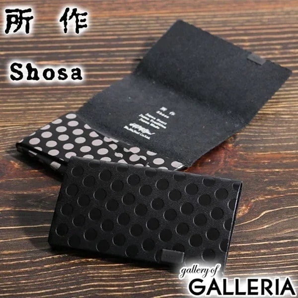 所作 カードケース SHOSA ショサ 名刺入れ Polka dot CARD CASE 本革 レザー コンパクト 水玉 ドット 箔 日本製 メンズ レディース SHO-CA1C