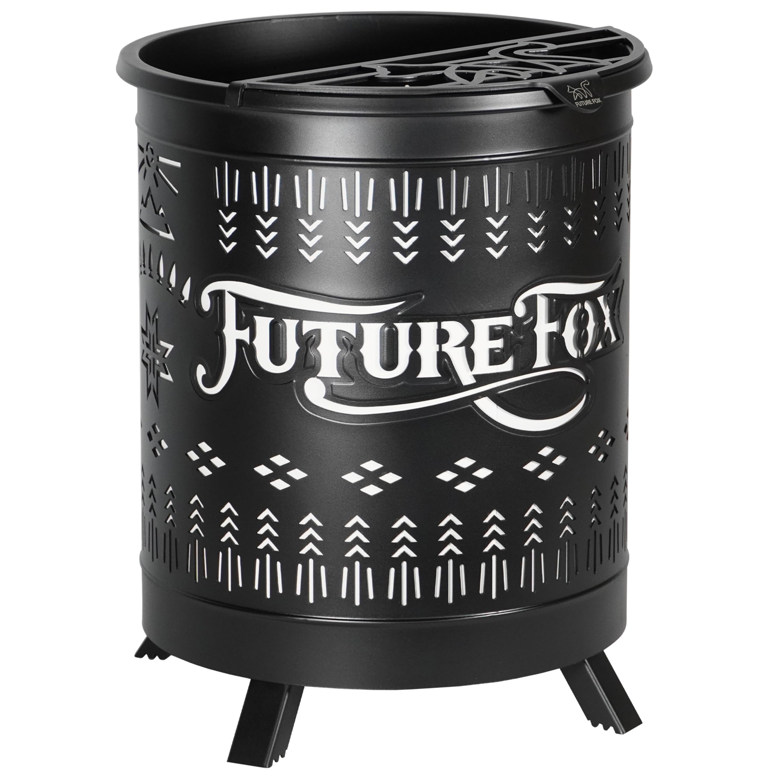 FUTUREFOX ナバホソロ 焚き火台 ソロ 鉄製 ナバホ柄 たきび台 焚火台 キャンプ 収納袋 五徳付属