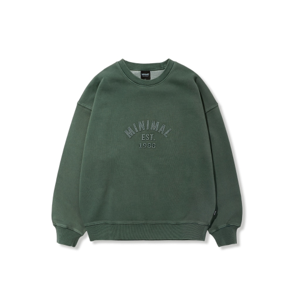 ミニマルプロジェクトアップリケアーチロゴスウェットシャツ MMT133 [ブルーグリーン]