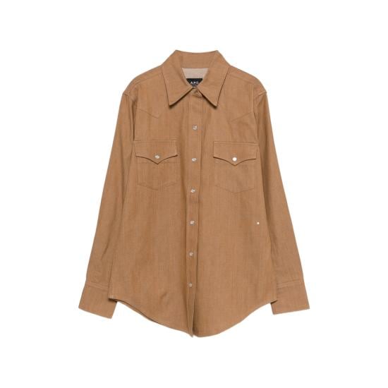 A.P.C. Women Shirts COHLY F12644 CAC BROWN