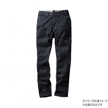 桑和 1472-08 カーゴパンツ（ノータック） 3Lサイズ ストライプ（910） Dandy Dad