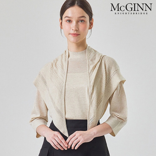 McGINN トライアングルニットウールスカーフ_M4F1AC9001