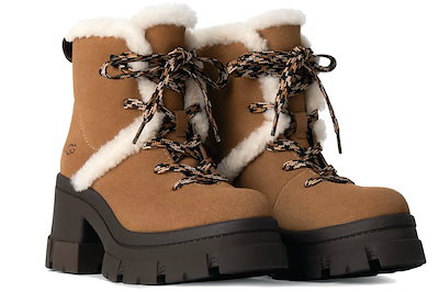 ウィメンズ ブルックリン ハイカー 防水スエード 厚底 ヒール